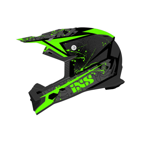 361 2.0 Motorradhelm matte black fluo green
