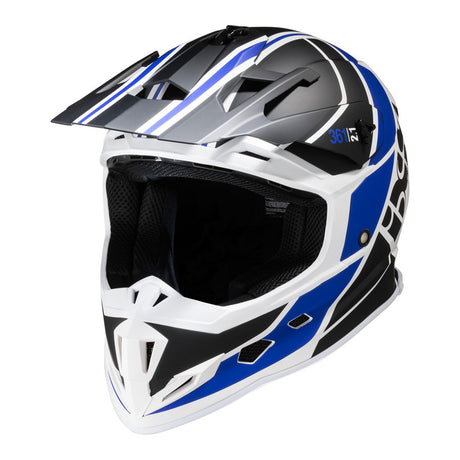 361 2.1 Motorradhelm matte black blue white