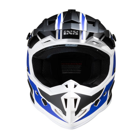 361 2.1 Motorradhelm matte black blue white
