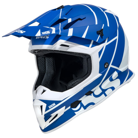 361 2.2 Motorradhelm - matt blau-weiss