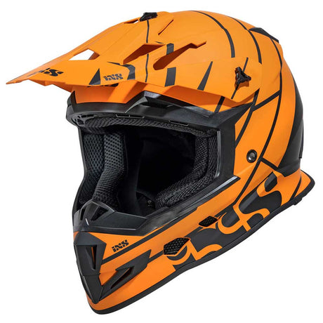 361 2.2 Motorradhelm - matt orange-schwarz