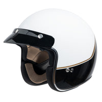 77 2.2 Jet helmet white black gold 