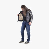 Classic LD Damen Jacke Stripe schwarz