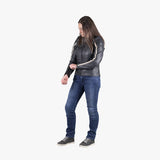 Classic LD Damen Jacke Stripe schwarz