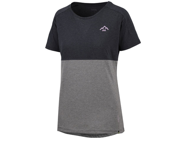 iXS Flow Girls Mountain Tech Tee Short Sleeve - black/graphite