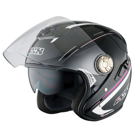 HX 91 Boost Motorradhelm (schwarz/weiss/pink)