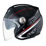 HX 91 Boost Motorradhelm (schwarz/weiss/rot)