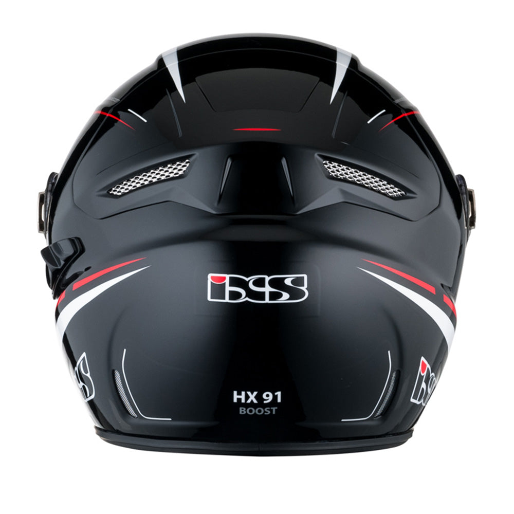HX 91 Boost Motorradhelm (schwarz/weiss/rot)