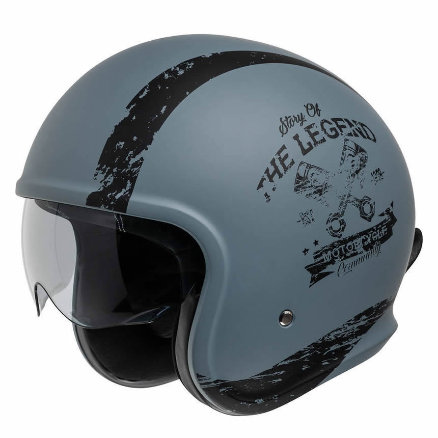 Jethelm iXS880 2.0 - grau matt-schwarz