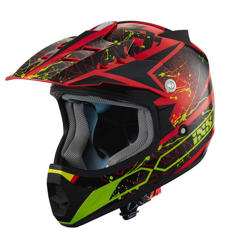 Kinder-Motocrosshelm 278 KID 2.0 rot-schwarz-gelb
