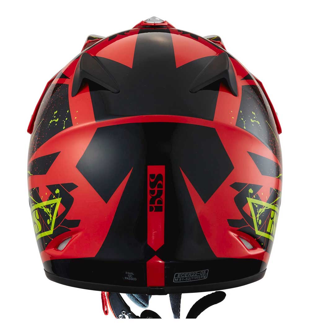 Kinder-Motocrosshelm 278 KID 2.0 rot-schwarz-gelb