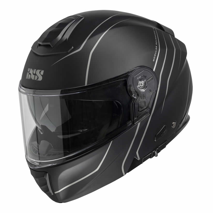Klapphelm iXS460 FG 2.0 - schwarz matt-grau
