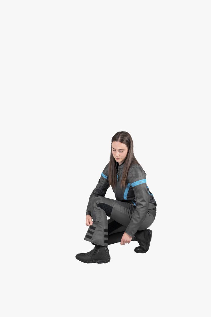 Sport Damen Jacke Trigonis-Air dunkelgrau-grau-türkis