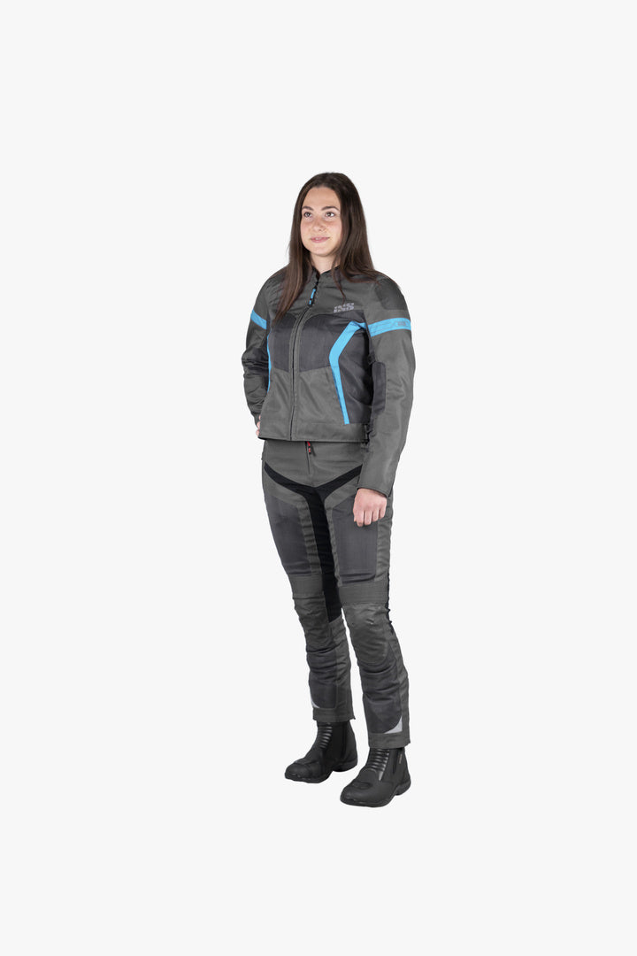 Sport Damen Jacke Trigonis-Air dunkelgrau-grau-türkis