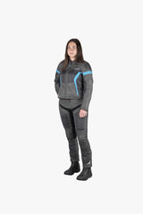 Sport Damen Jacke Trigonis-Air dunkelgrau-grau-türkis