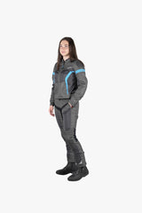 Sport Damen Jacke Trigonis-Air dunkelgrau-grau-türkis
