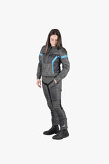Sport Damen Jacke Trigonis-Air dunkelgrau-grau-türkis