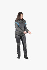 Sport Damen Jacke Trigonis-Air dunkelgrau-grau-türkis
