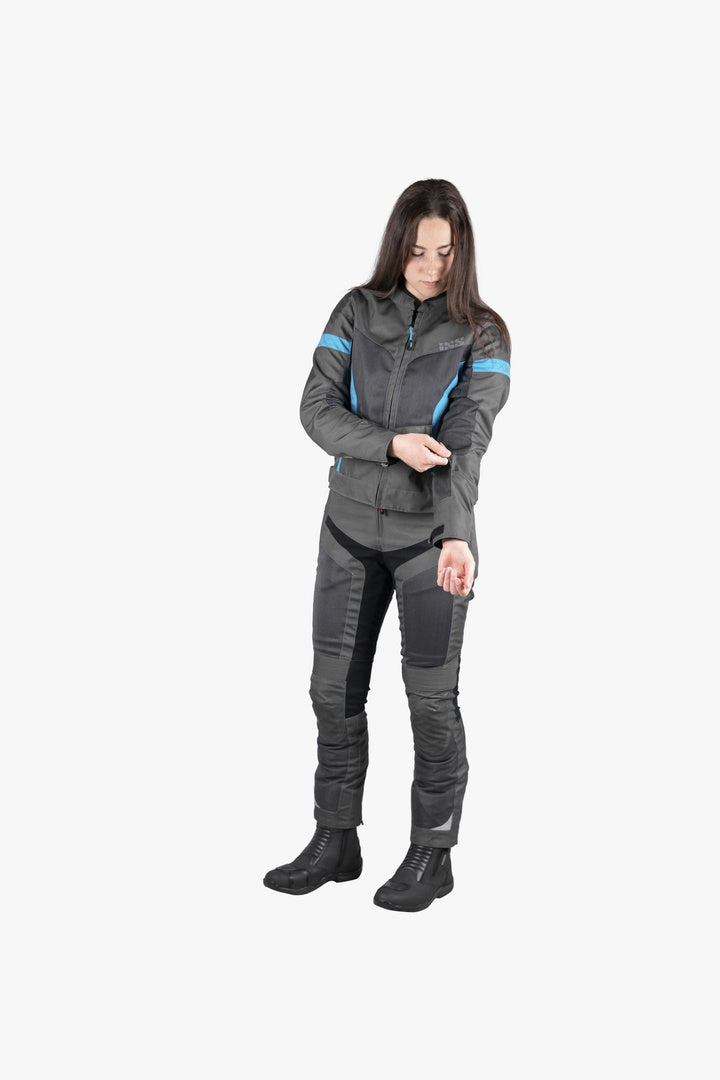 Sport Damen Jacke Trigonis-Air dunkelgrau-grau-türkis