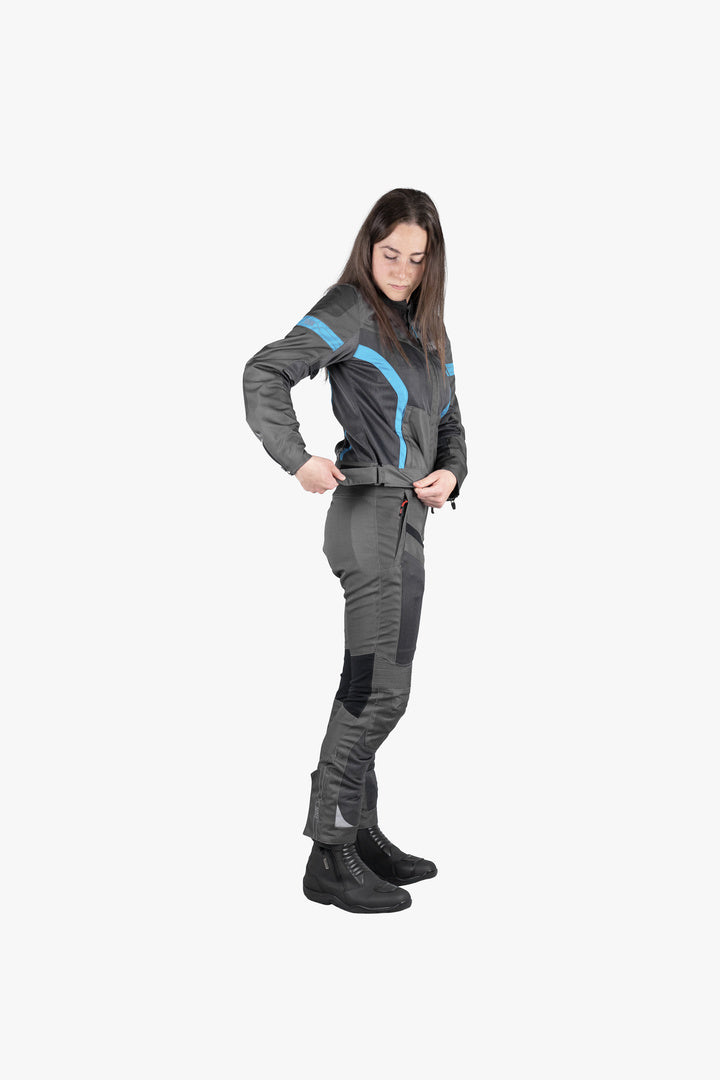 Sport Damen Jacke Trigonis-Air dunkelgrau-grau-türkis