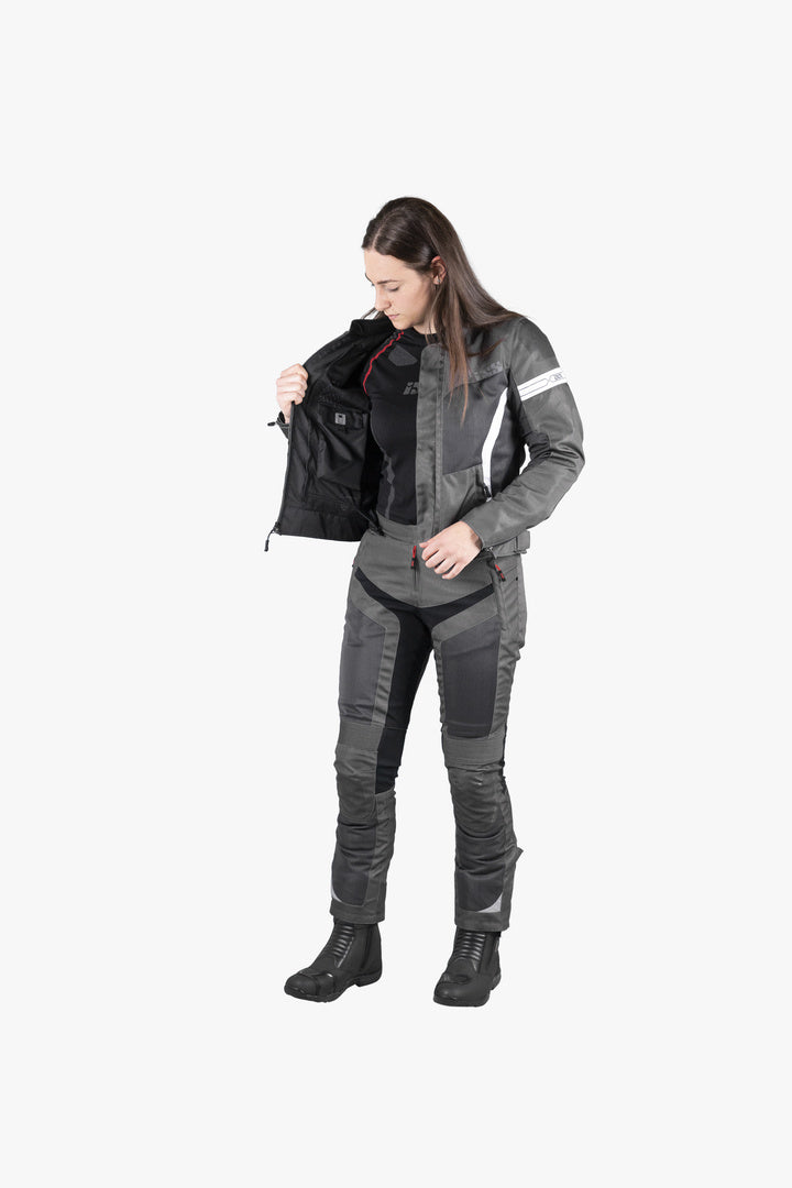Sport Damen Jacke Trigonis-Air dunkelgrau-grau-weiss