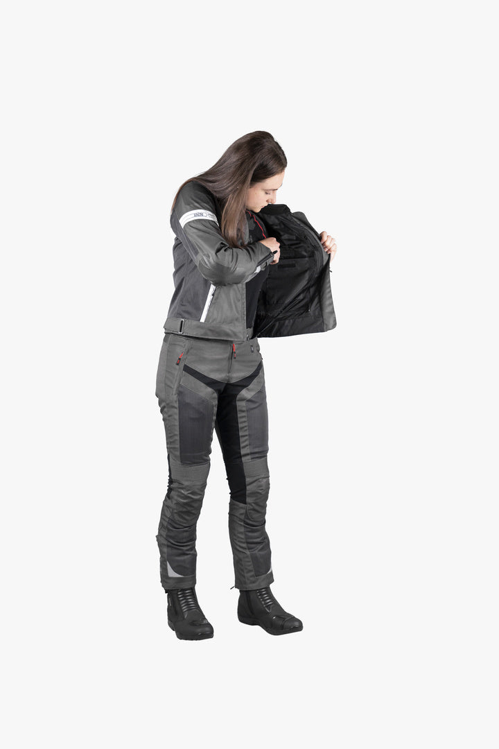 Sport Damen Jacke Trigonis-Air dunkelgrau-grau-weiss