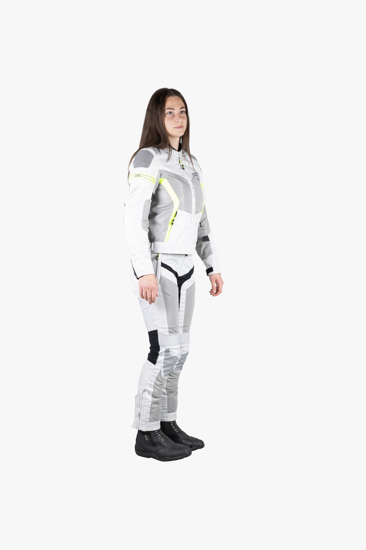 Sport Damen Jacke Trigonis-Air hellgrau-grau-neon gelb