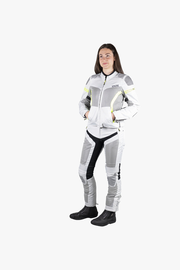 Sport Damen Jacke Trigonis-Air hellgrau-grau-neon gelb