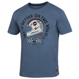 T-Shirt On Two Wheels - blau