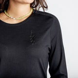 Women's Flow Merino long sleeve jersey - black 