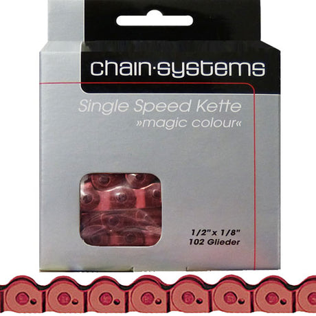 Kette BMX - Point Magic Colour MK918 - Halflink 1/8 Zoll - Rot
