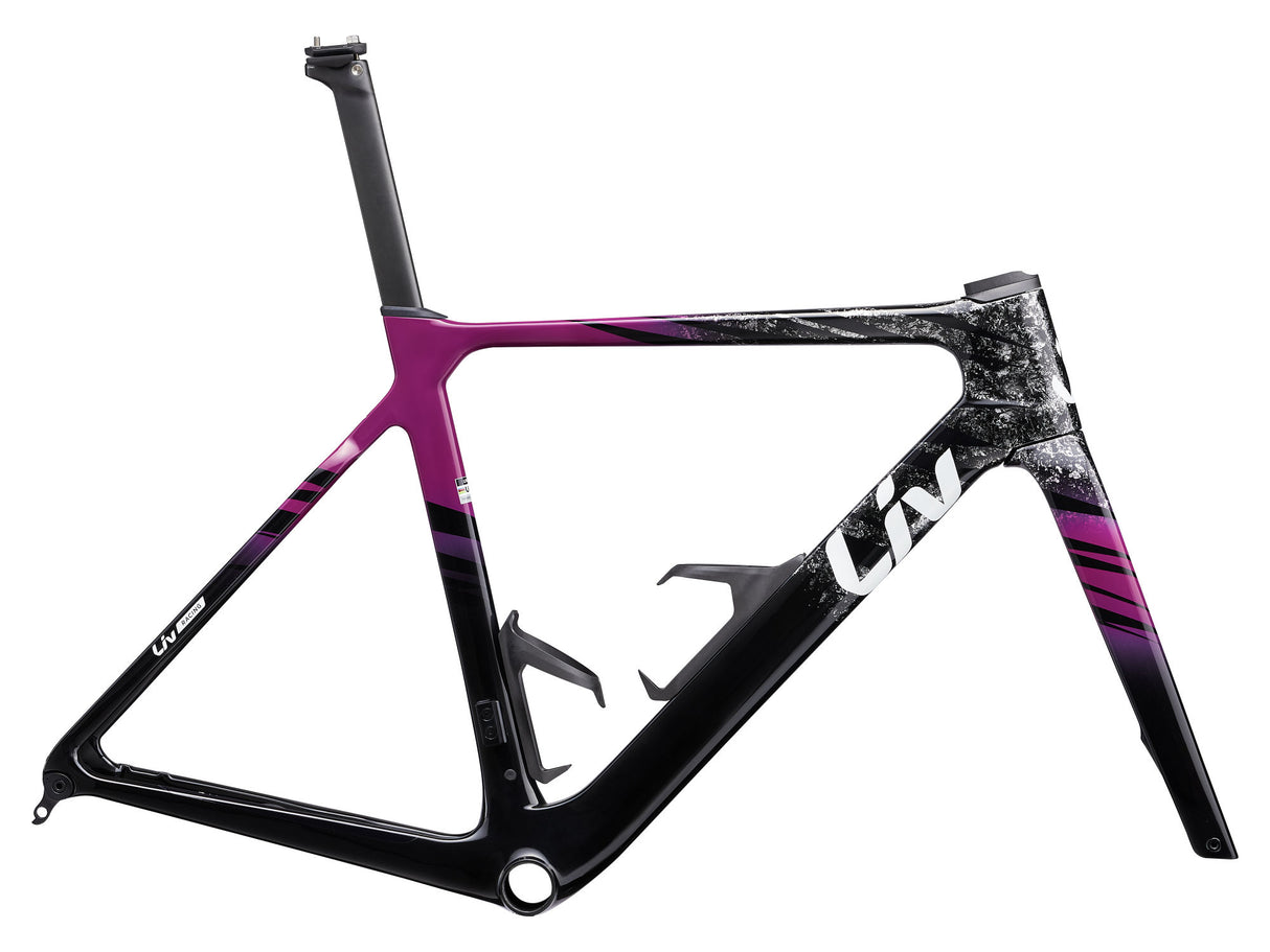 EnviLiv Advanced SL Rahmenset - Aubergine / Raw Carbon