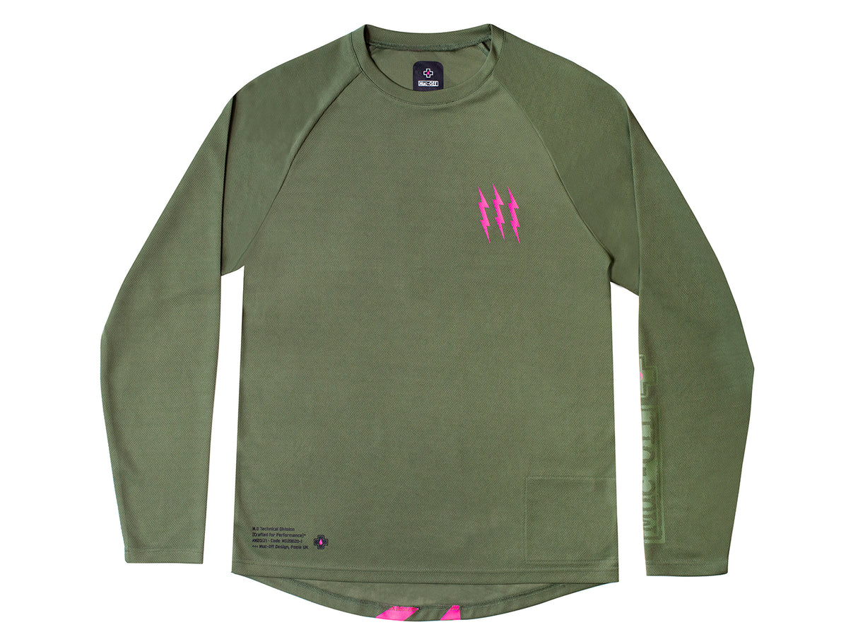 MTB Trikot langarm - Grün/Pink