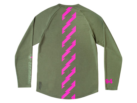 MTB Trikot langarm - Grün/Pink