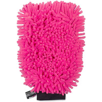 Mitaine de lavage en microfibre - rose