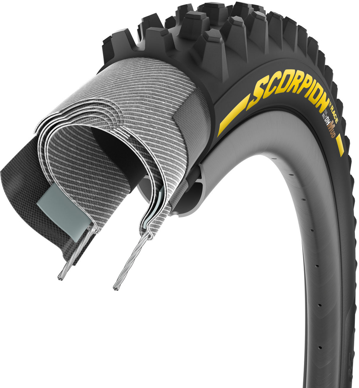 Scorpion Race DH MUD TLR, 29" Faltreifen - yellow label