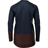 Women's MTB Pure LS Jersey - Turmaline Navy/Axinite Brown