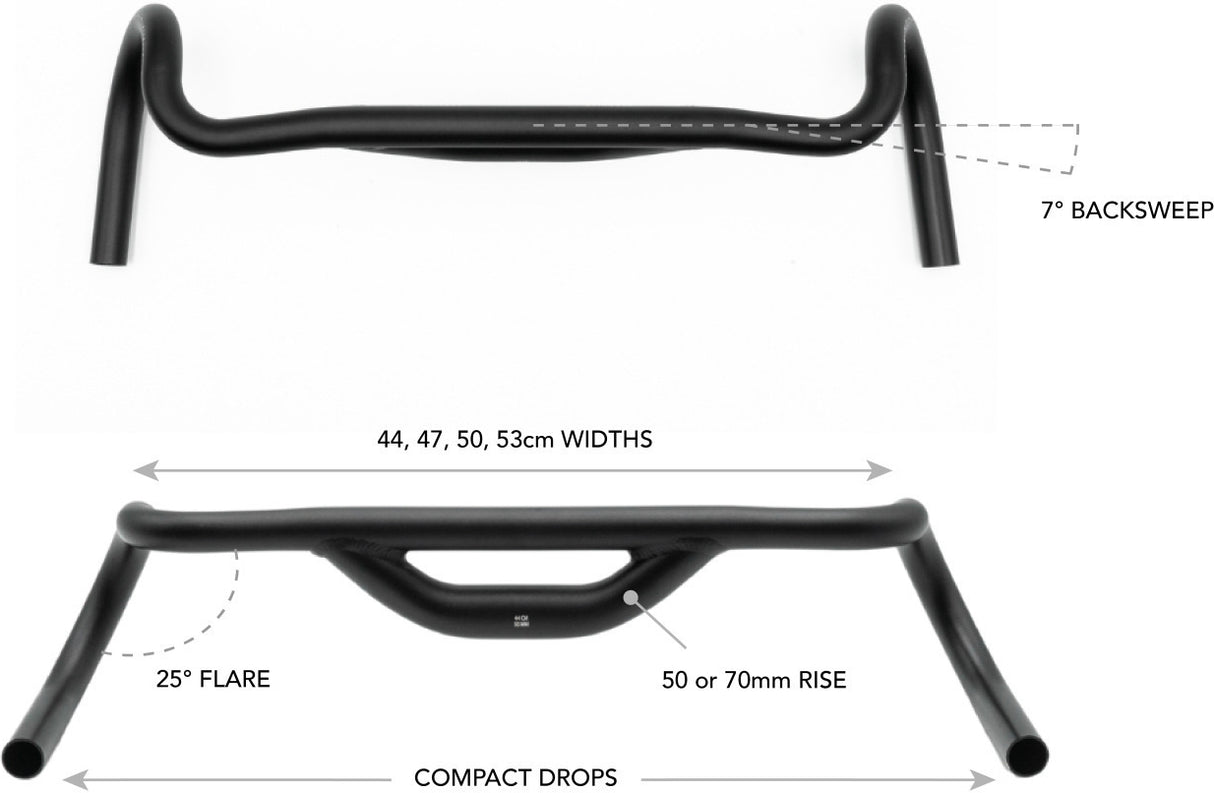 Top Shelf Lenker, 50 mm Rise - schwarz