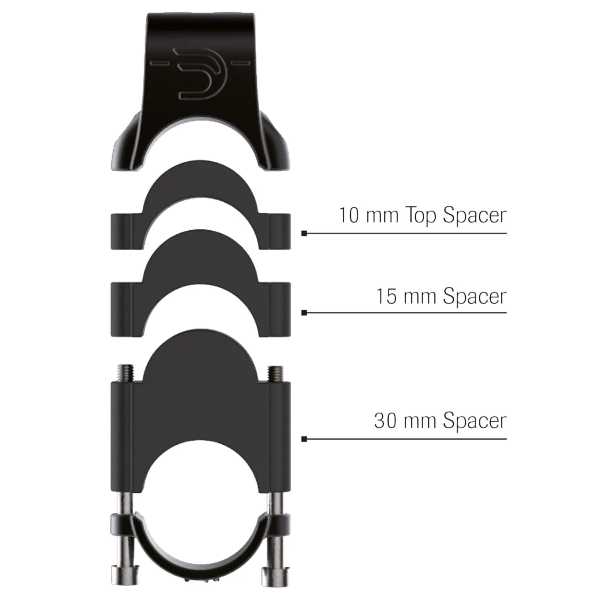 Spacer for Parabolica time trial extension - black 