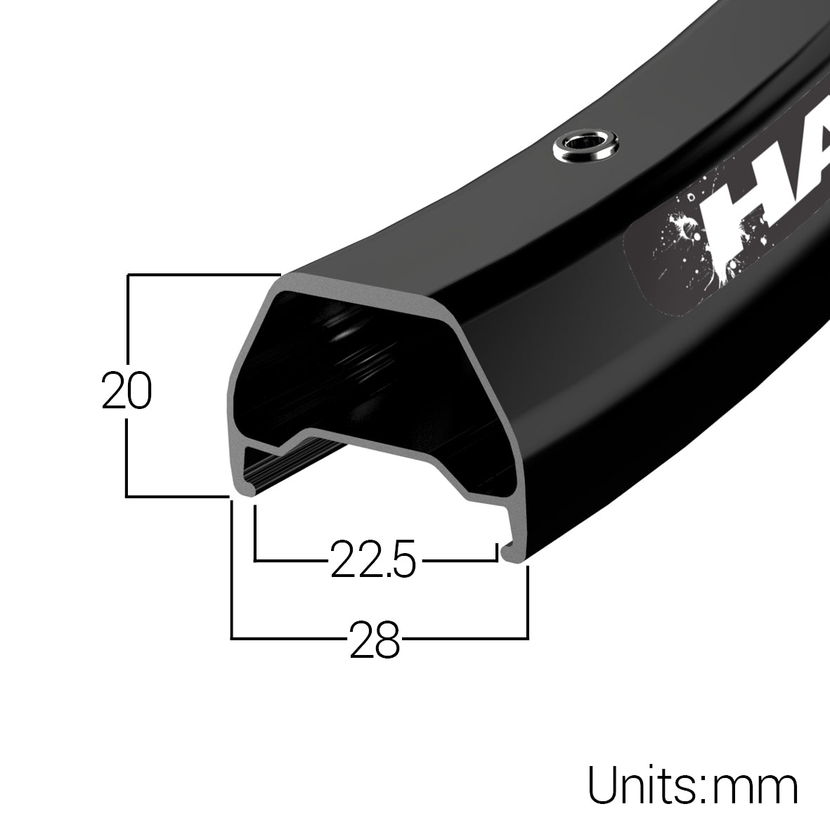 Hinterrad Chaos Dirt Jump 26'' - Supadrive DJD - Schwarz