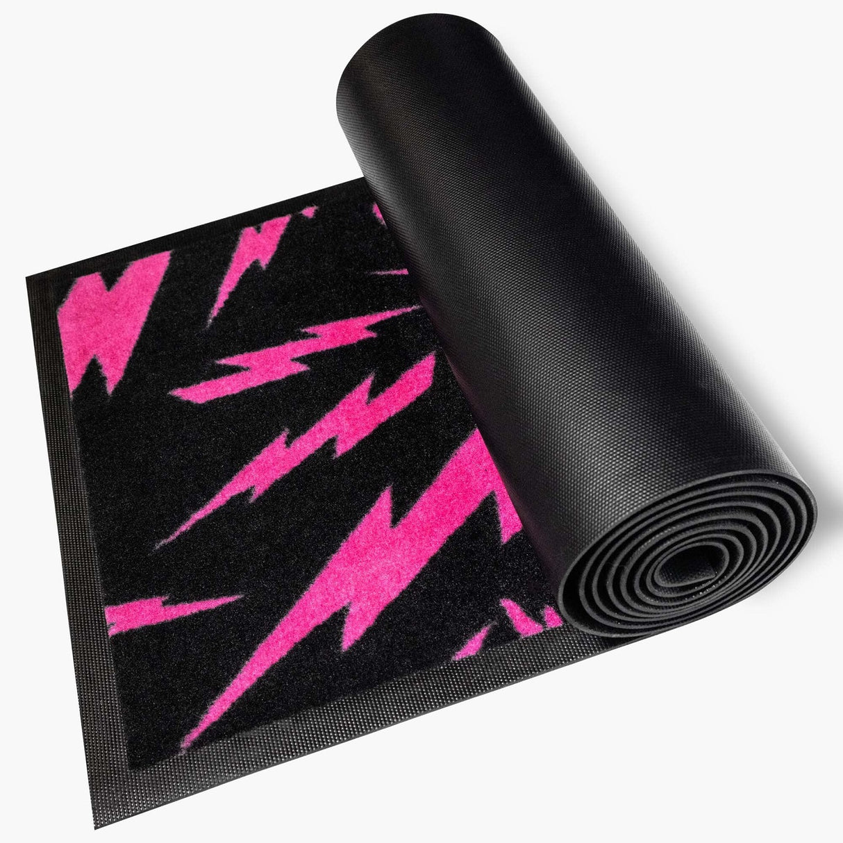 Fahrradmatte / Absorbing Bike Mat (200 x 40 cm) - black/pink