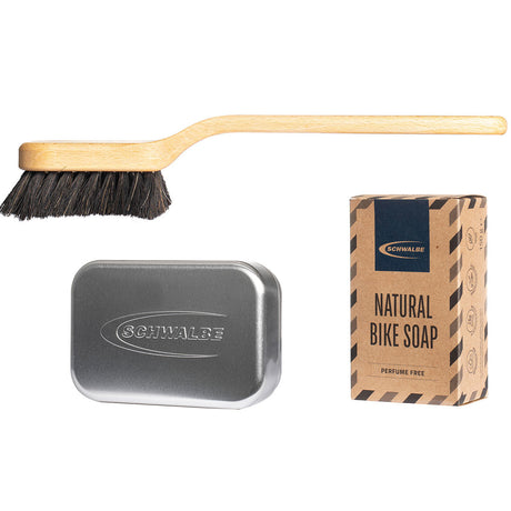 Natural Bike Soap Starter Set  Seife, Blechdose und Reinigungsbürste