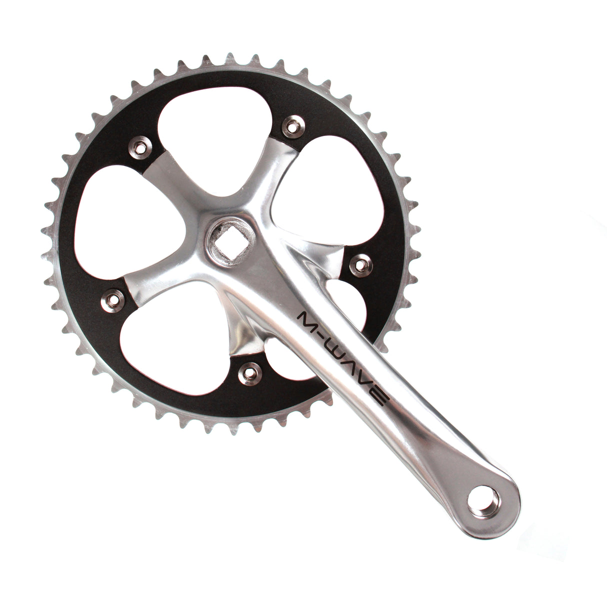 Single Speed Kurbelsatz silber