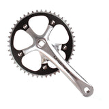 Single Speed Kurbelsatz silber