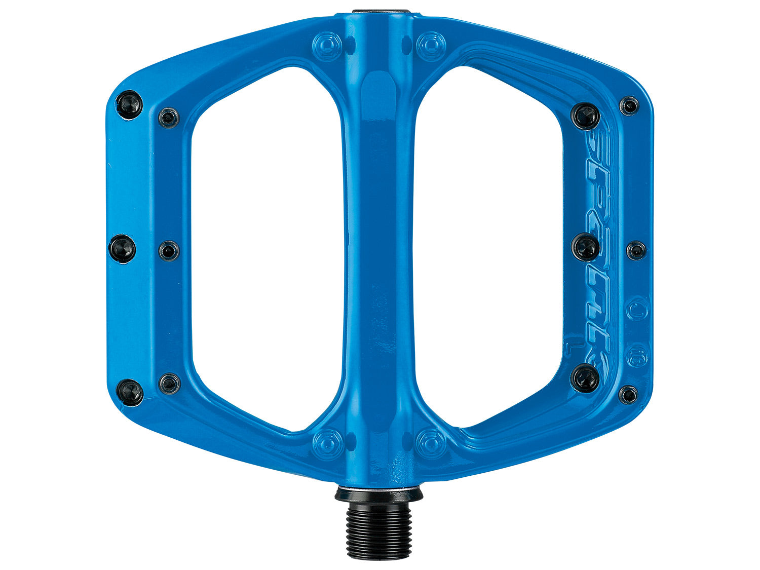 blue flat pedals Spoon DC Flat Pedals