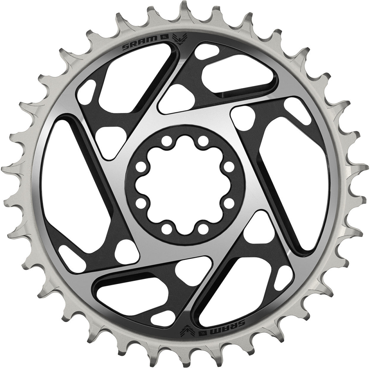 XX SL Eagle T-Type Kettenblatt, DM 3 mm Offset - schwarz/silber