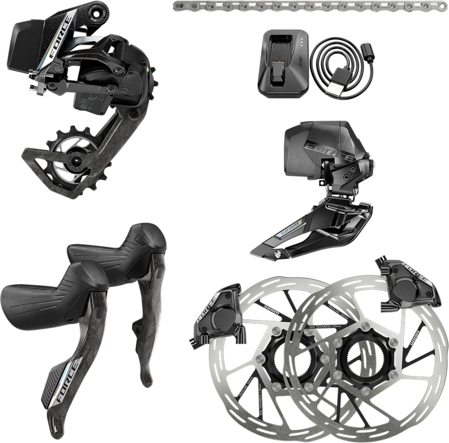 Kit FORCE AXS, 2x12-speed - black