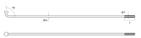 Speiche STD 14C - 2,0 mm - schwarz