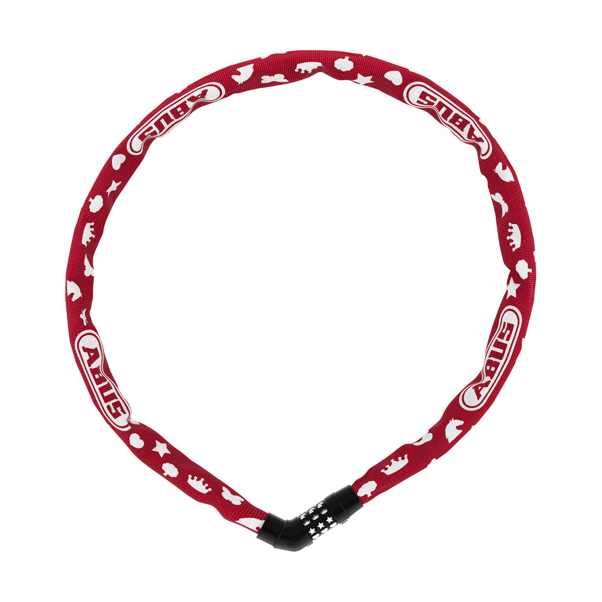 Steel-O-Chain 4804C/75 - Symbol Kinderlernschloss - Rot