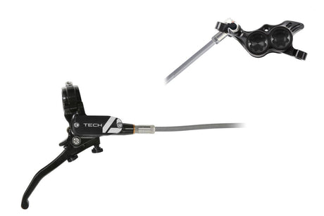Tech 4 E4 Scheibenbremse Stahlflexleitung - Schwarz